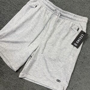 Leg3nd Shorts Mens M Gray Athletic Fit 7" Inseam Stretch Gym Training NWT